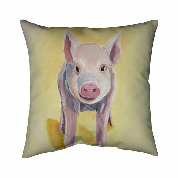 Fondo 20 x 20 in. Solitary Pig-Double Sided Print Indoor Pillow FO2775233